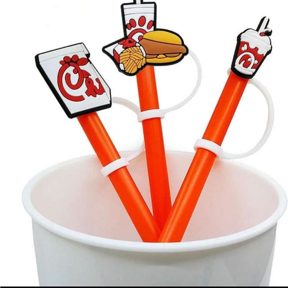Chick-Fil-A 🍟 Inspired Stanley Cup Straw Topper 1Pc